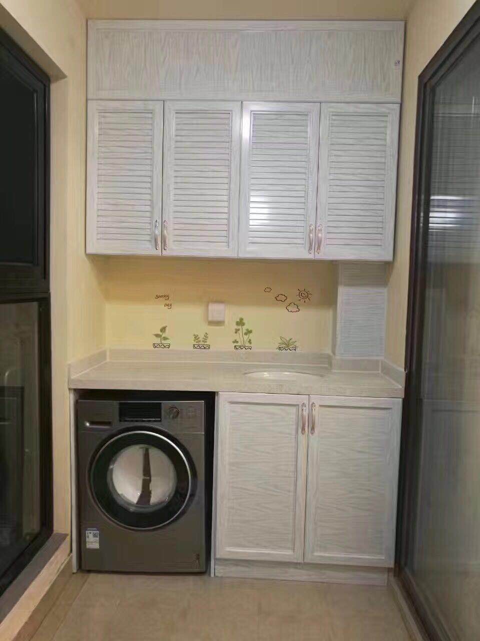 陽臺(tái)洗衣機(jī)柜貯物柜防潮柜鋁合金柜